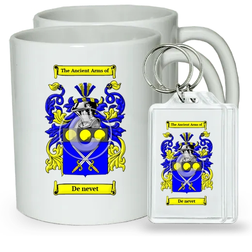 De nevet Pair of Coffee Mugs and Pair of Keychains